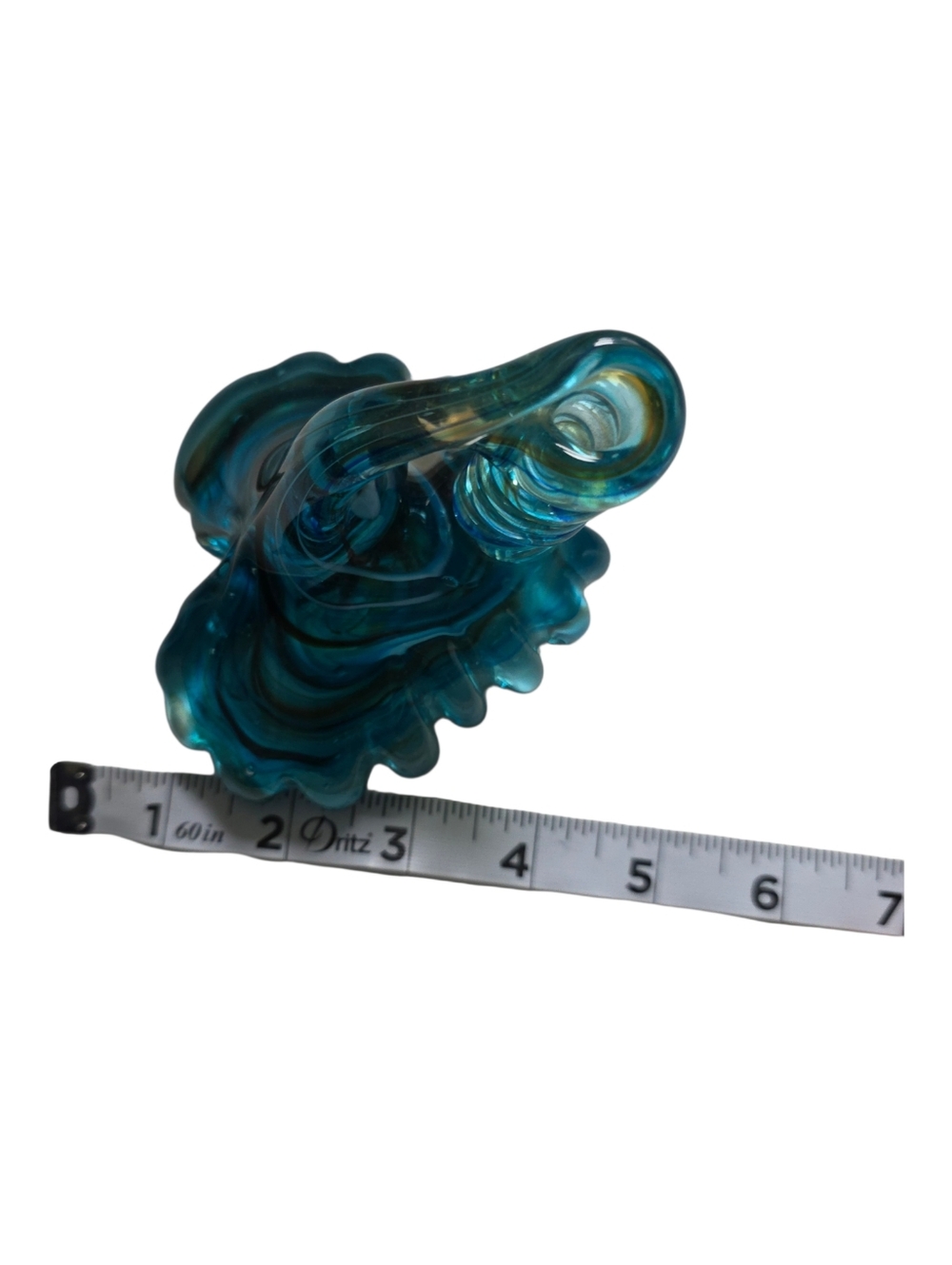 Hand Blown Art Glass Paperweight Bud Vase - Picture 6 of 7